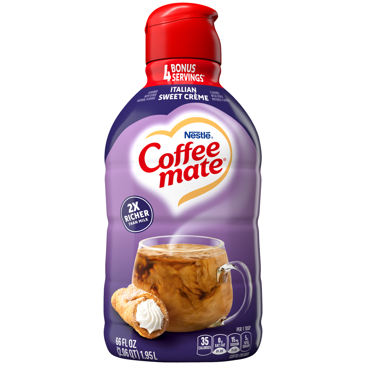 Coffee mate Liquid Coffee Creamer, Non-Dairy, Italian Sweet Cr?me, 66 fl oz