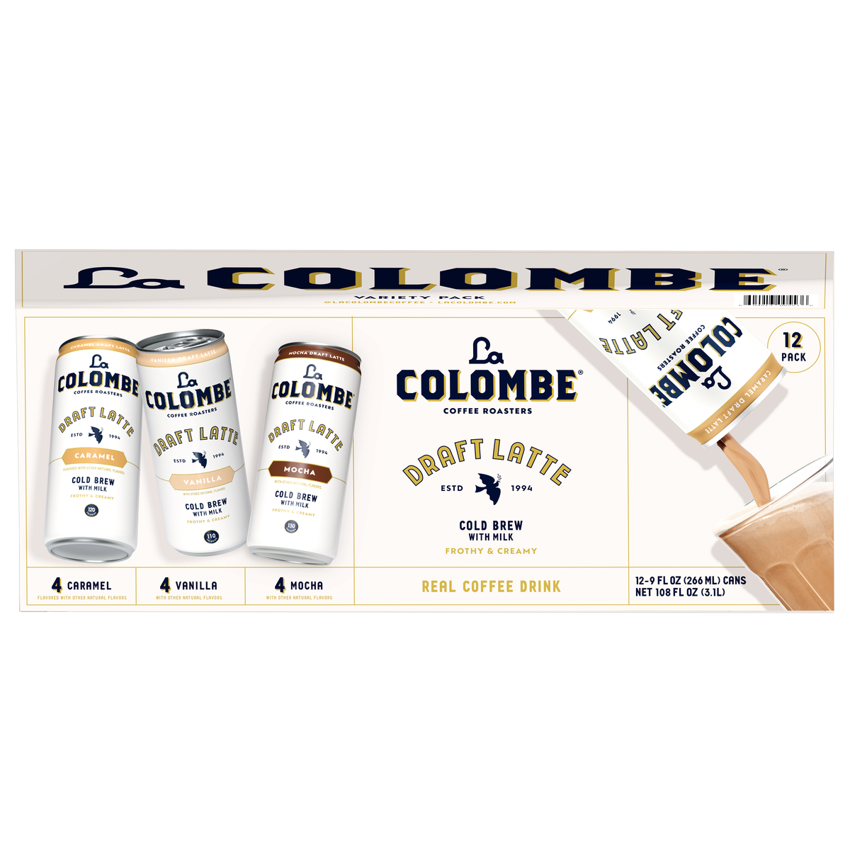 La Colombe Draft Latte Cold Brew with Milk, Variety Pack, 9 fl oz, 12 ct - Image 2