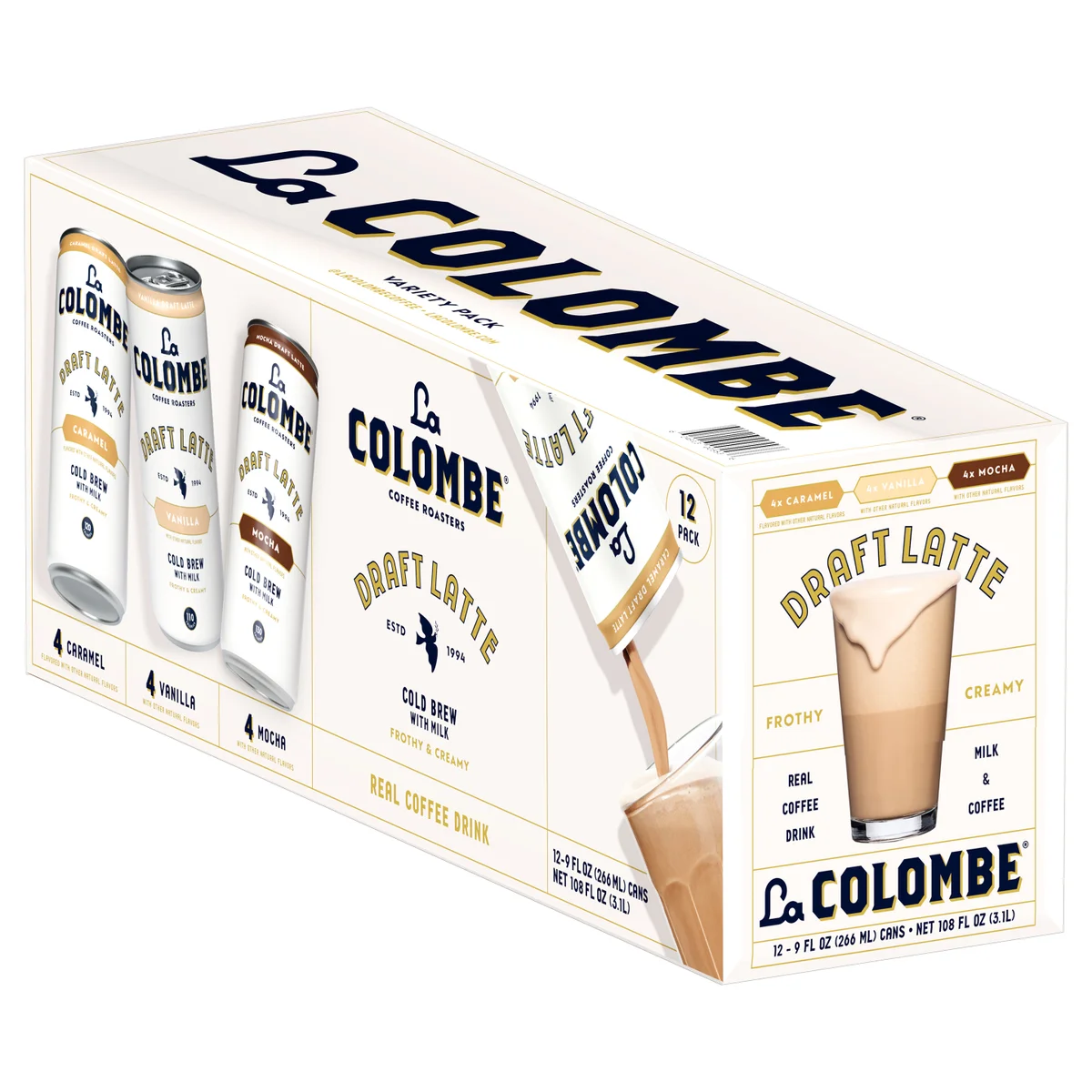 La Colombe Draft Latte Cold Brew with Milk, Variety Pack, 9 fl oz, 12 ct - Image 3