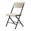 Lifetime Commercial Folding Chair, Bypass Frame, Almond