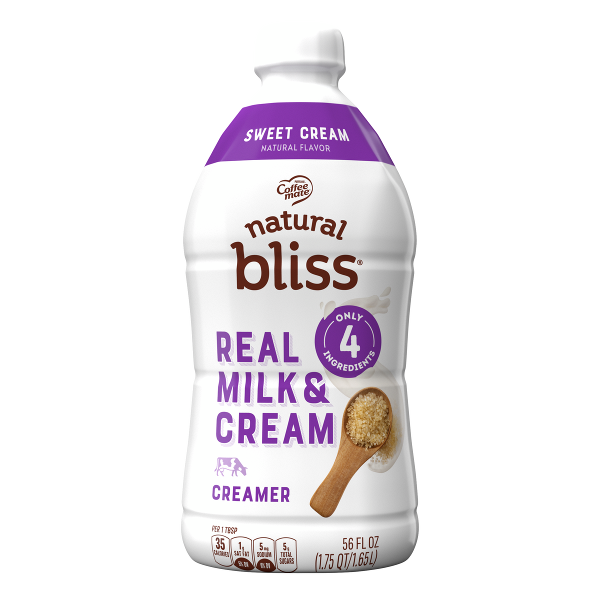 Coffee mate Natural Bliss Liquid Coffee Creamer, Sweet Cream, 56 fl oz