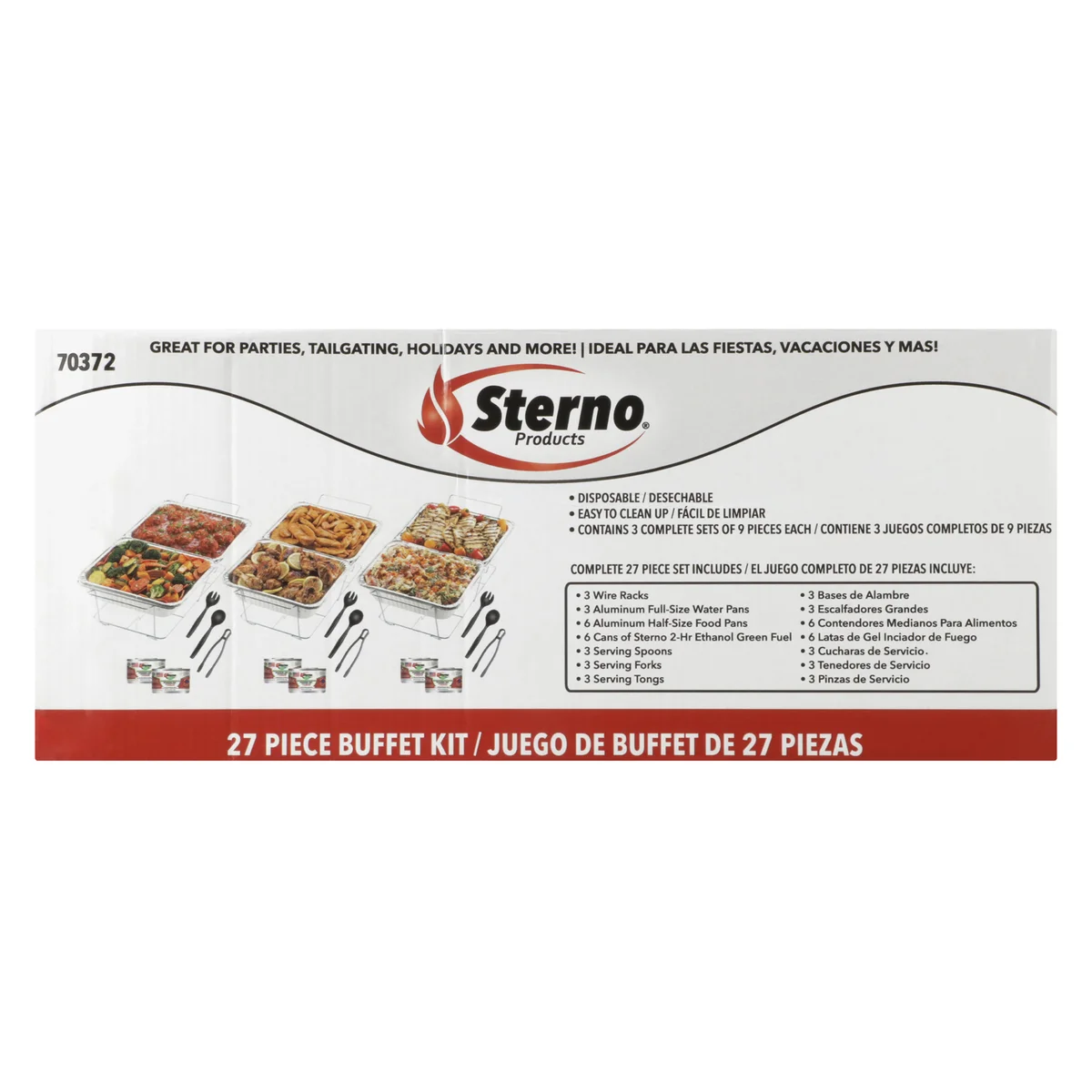 Sterno Buffet Kit, Party Set, 27 pieces - Image 2