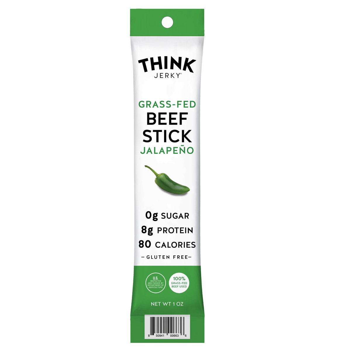 Think Jerky Grass-Fed Beef Sticks, Jalapeno, 1 oz, 20 ct - Image 2