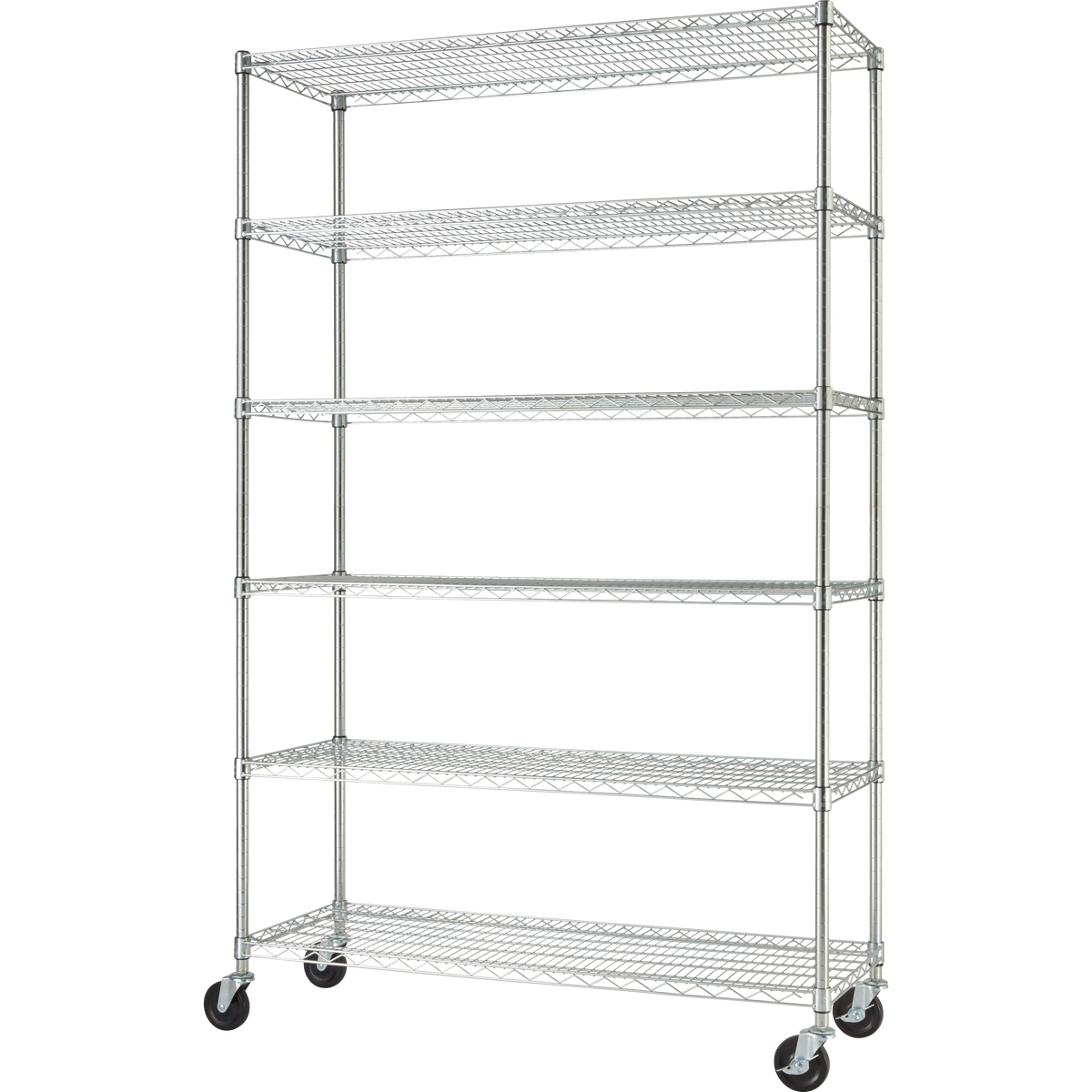 TRINITY NSF 6-Tier Wire Shelving Rack, 48" x 18" x 72"