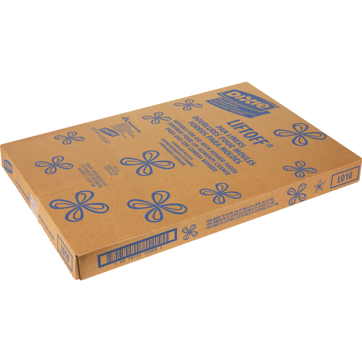 Dixie Lift-Off Pan Liners, 16-3/8"L x 24-3/8"W, White, 1000 ct