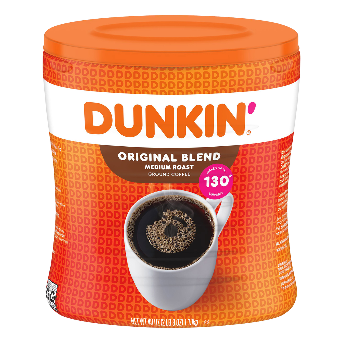 Dunkin' Original Blend Ground Coffee, Medium Roast, 40 oz