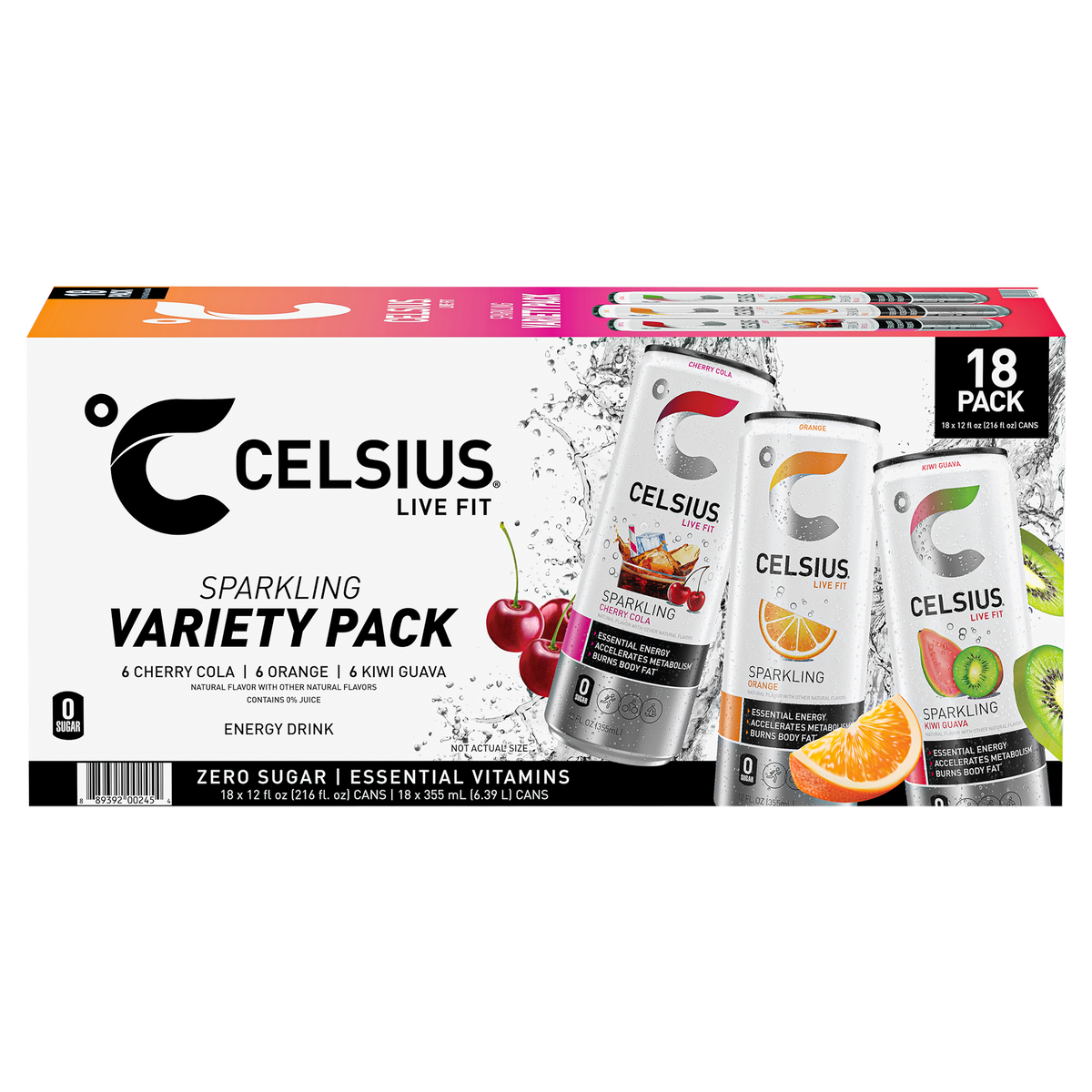 CELSIUS Live Fit Energy Drink, Variety Pack, 12 fl oz, 18 ct - Image 3