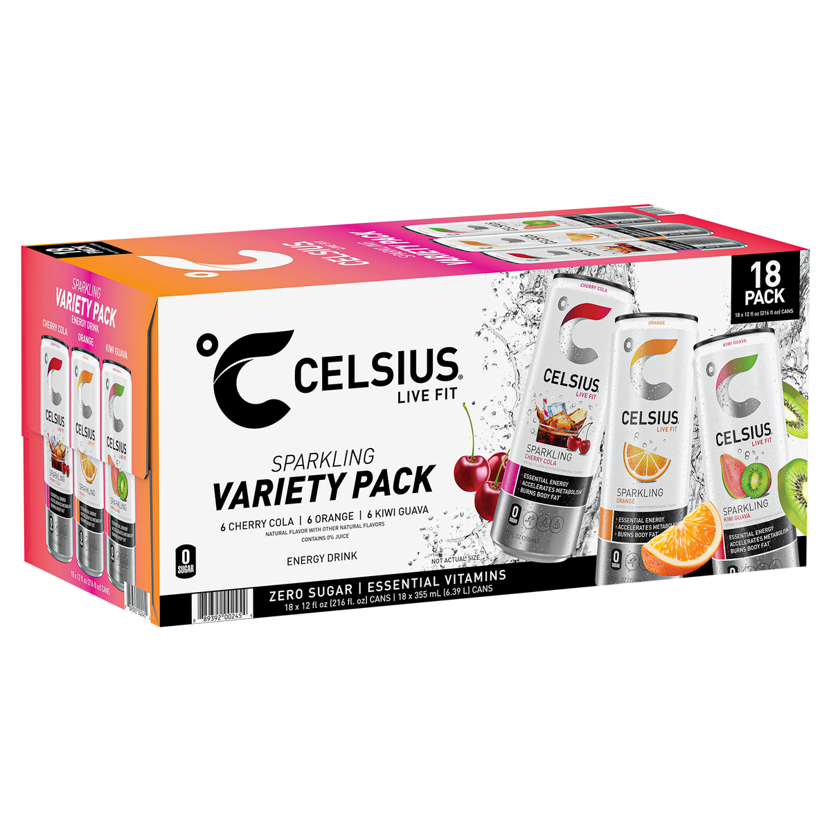 CELSIUS Live Fit Energy Drink, Variety Pack, 12 fl oz, 18 ct - Image 4