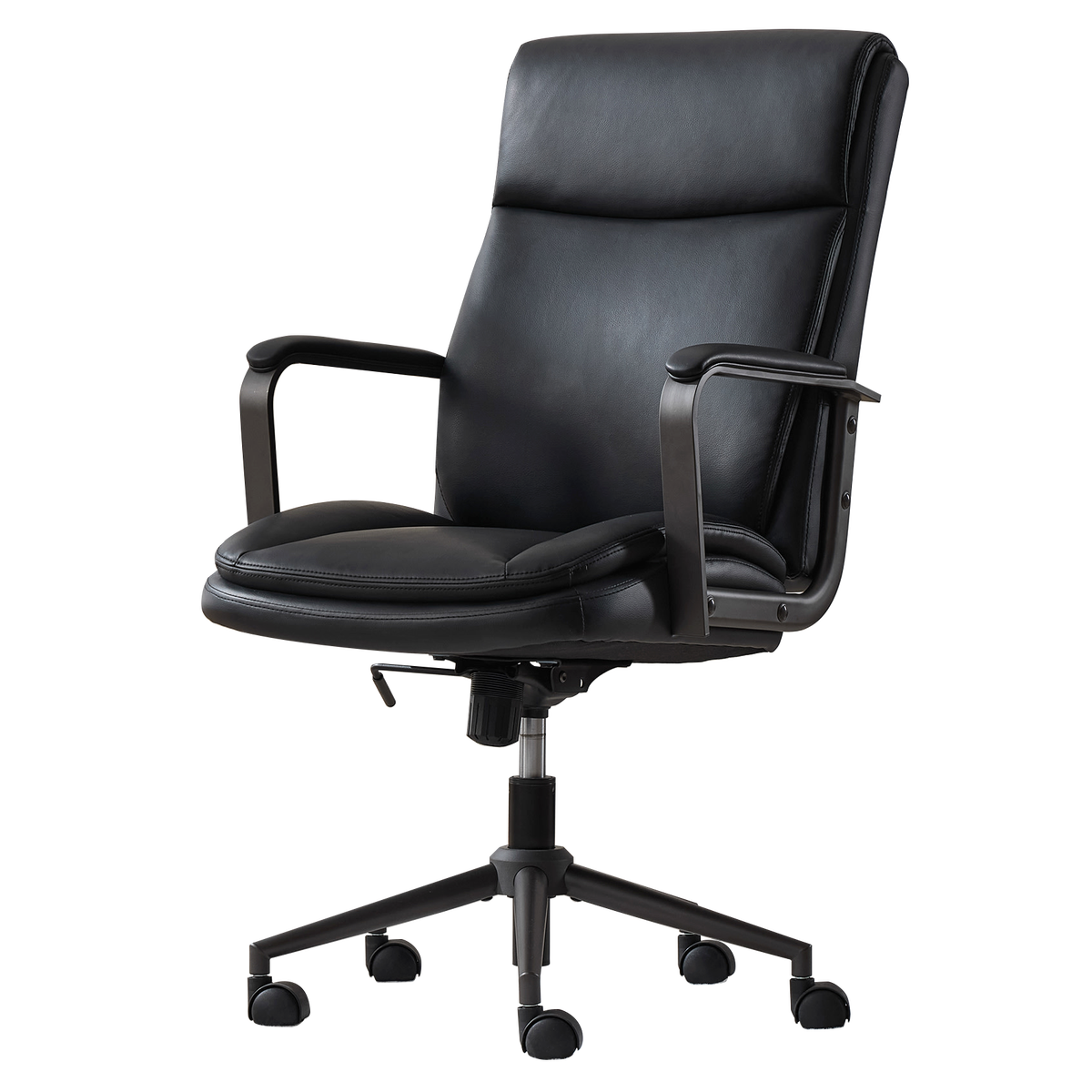 True Innovations Modern Mid-Back Office Chair, Black