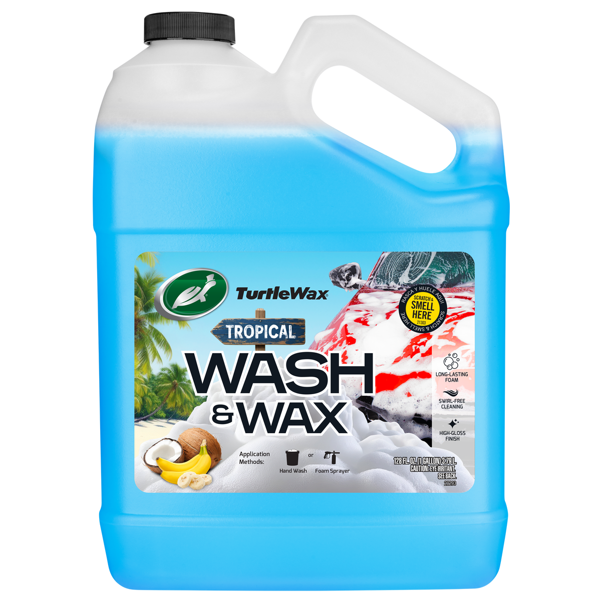 TurtleWax Car Wash and Wax, Coconut Banana, 128 fl oz