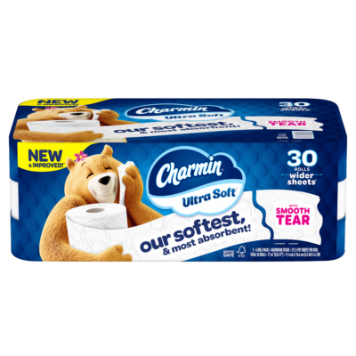 Charmin Ultra Soft Bath Tissue, 2-Ply, 4.5'' x 4.2'', 213 Sheets, 30 ct