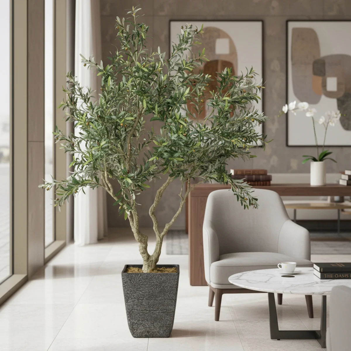Greenmade 8' Faux Olive Tree - Image 5
