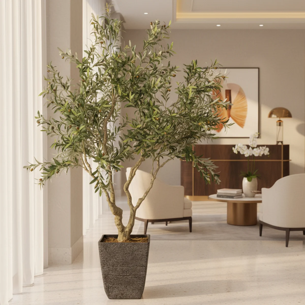 Greenmade 8' Faux Olive Tree - Image 7