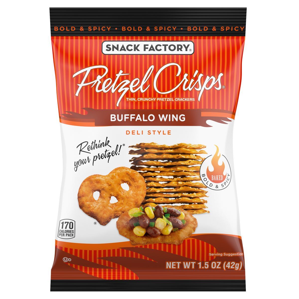Snack Factory Pretzel Crisps, Variety Pack, 1.5 oz, 24 ct - Image 2
