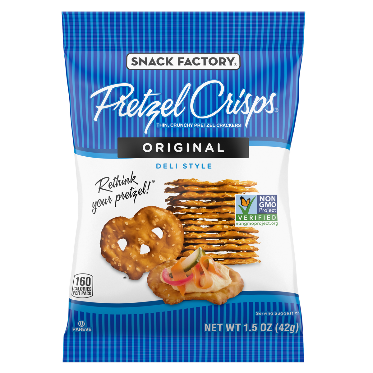Snack Factory Pretzel Crisps, Variety Pack, 1.5 oz, 24 ct - Image 3