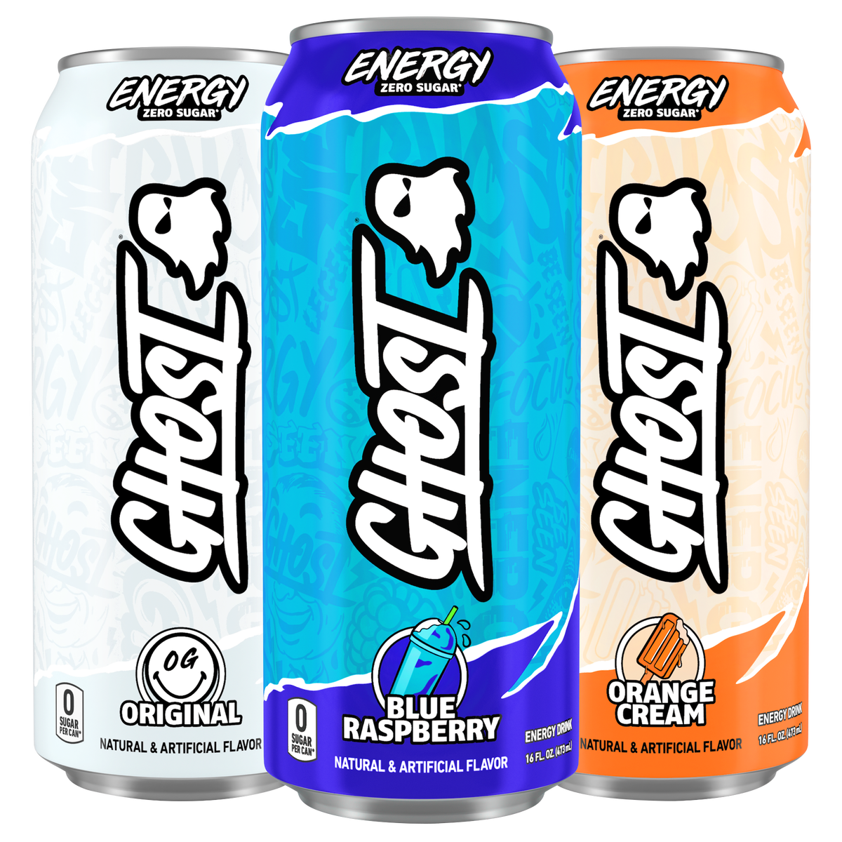 Ghost Energy Drink, Zero Sugar, Variety Pack, 16 fl oz, 18 ct