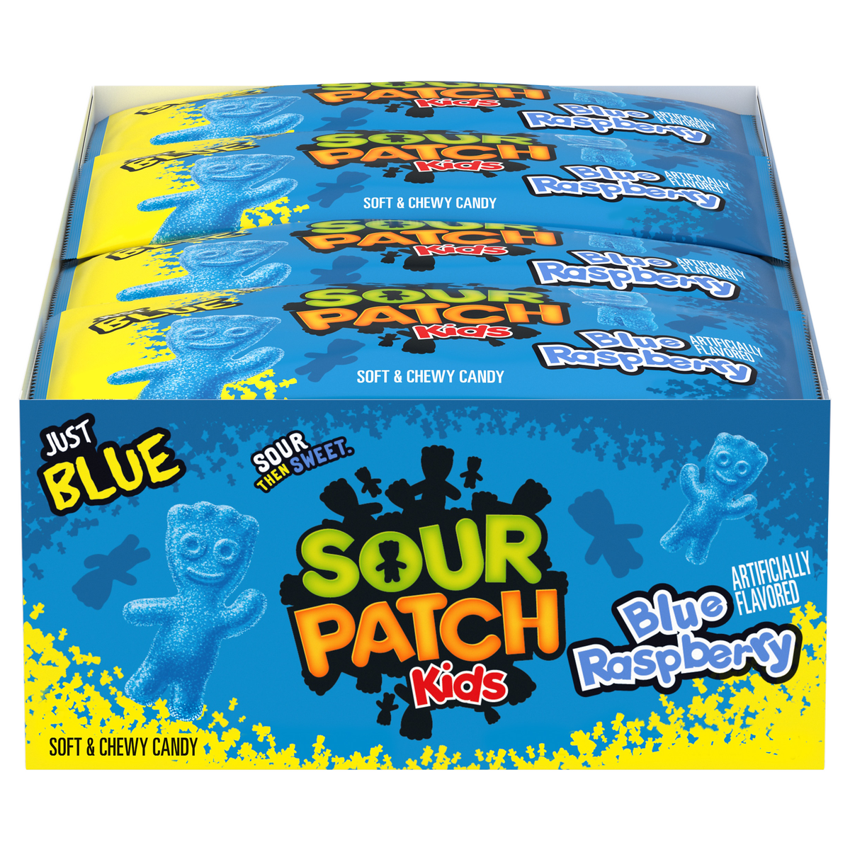 SOUR PATCH KIDS, Soft & Chewy Candy, Blue Raspberry, 2 oz, 24 ct