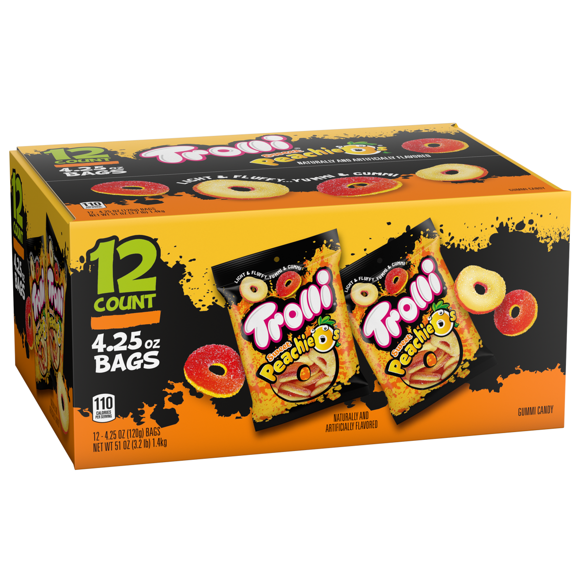 Trolli Peachie O's, 4.25 oz, 12 ct