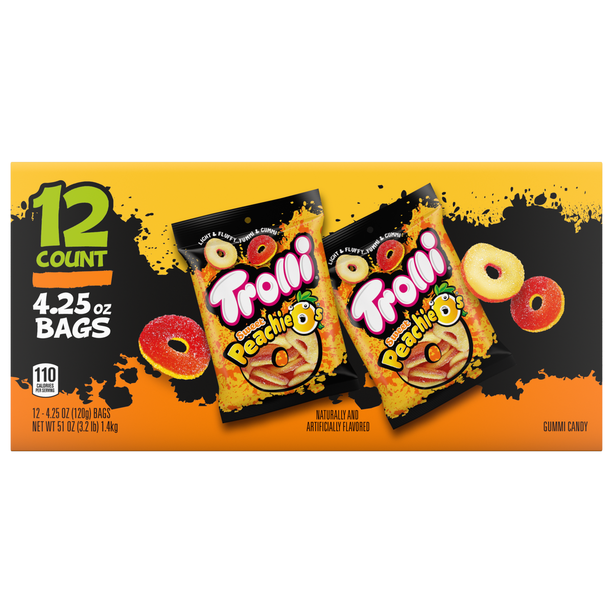 Trolli Peachie O's, 4.25 oz, 12 ct - Image 2