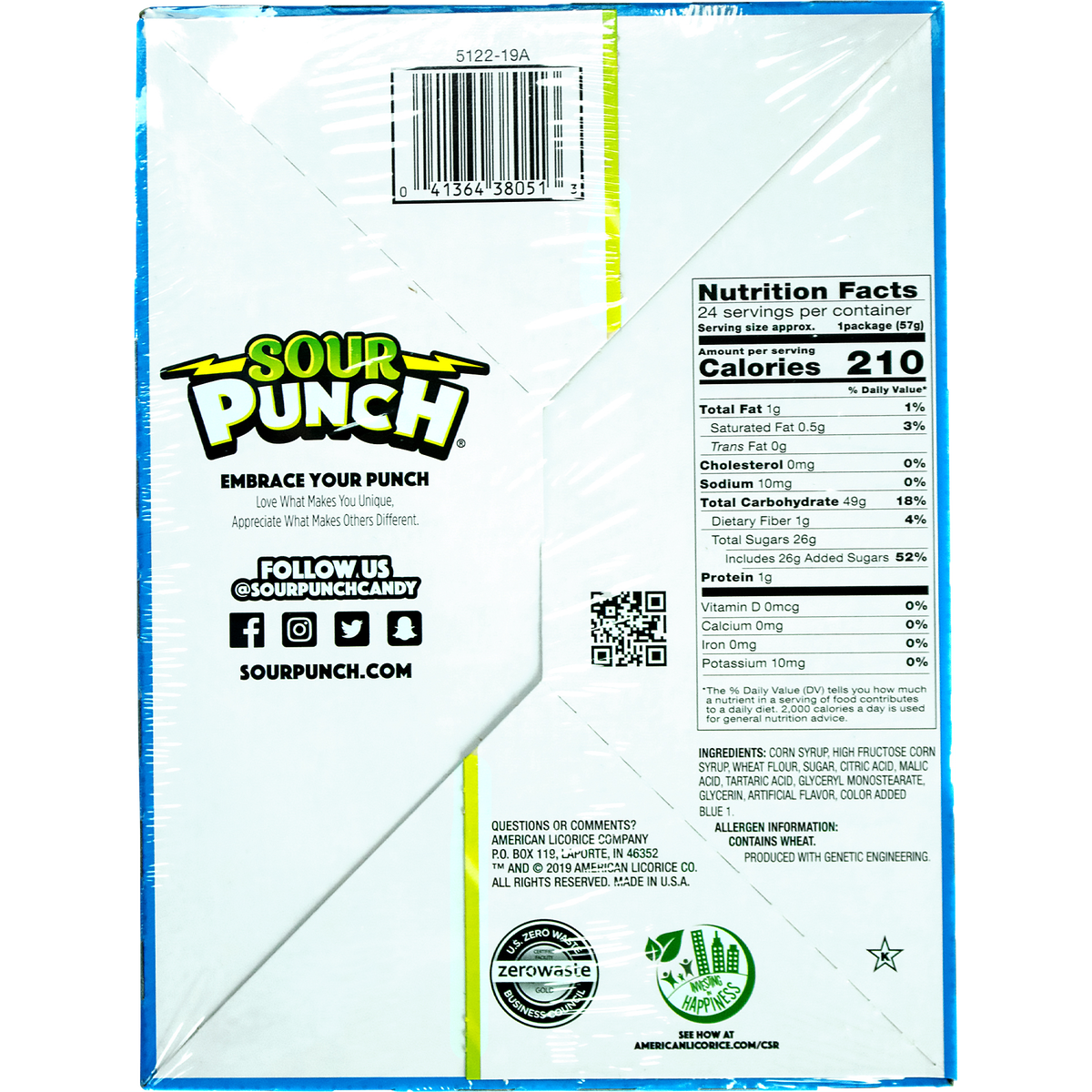 Sour Punch Straws, Blue Raspberry, 2 oz, 24 ct - Image 5