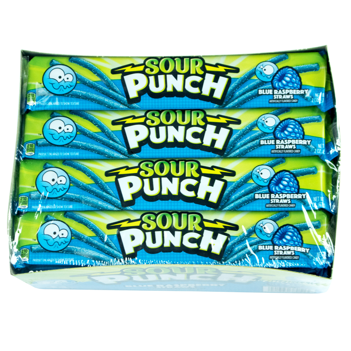 Sour Punch Straws, Blue Raspberry, 2 oz, 24 ct - Image 2