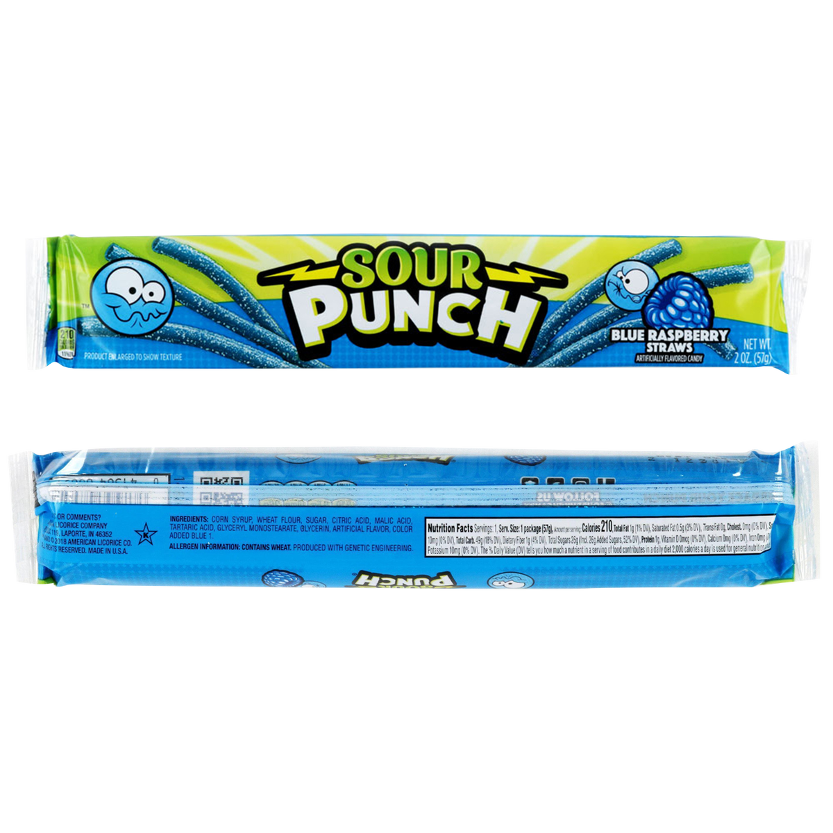 Sour Punch Straws, Blue Raspberry, 2 oz, 24 ct - Image 3