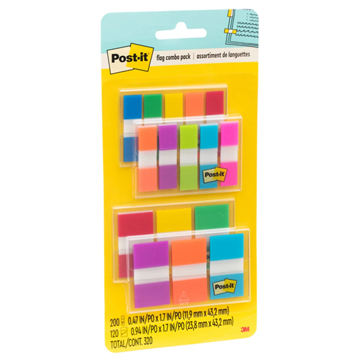 Post-it Flag Combo Pack, Assorted Sizes and Colors, 320 ct - Image 4