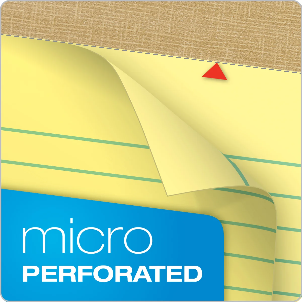 TOPS Legal Notepad, Legal Ruled, Canary Yellow, 8-1/2 in x 11-3/4 in, 100 Sheets, 9 Pads - Image 5