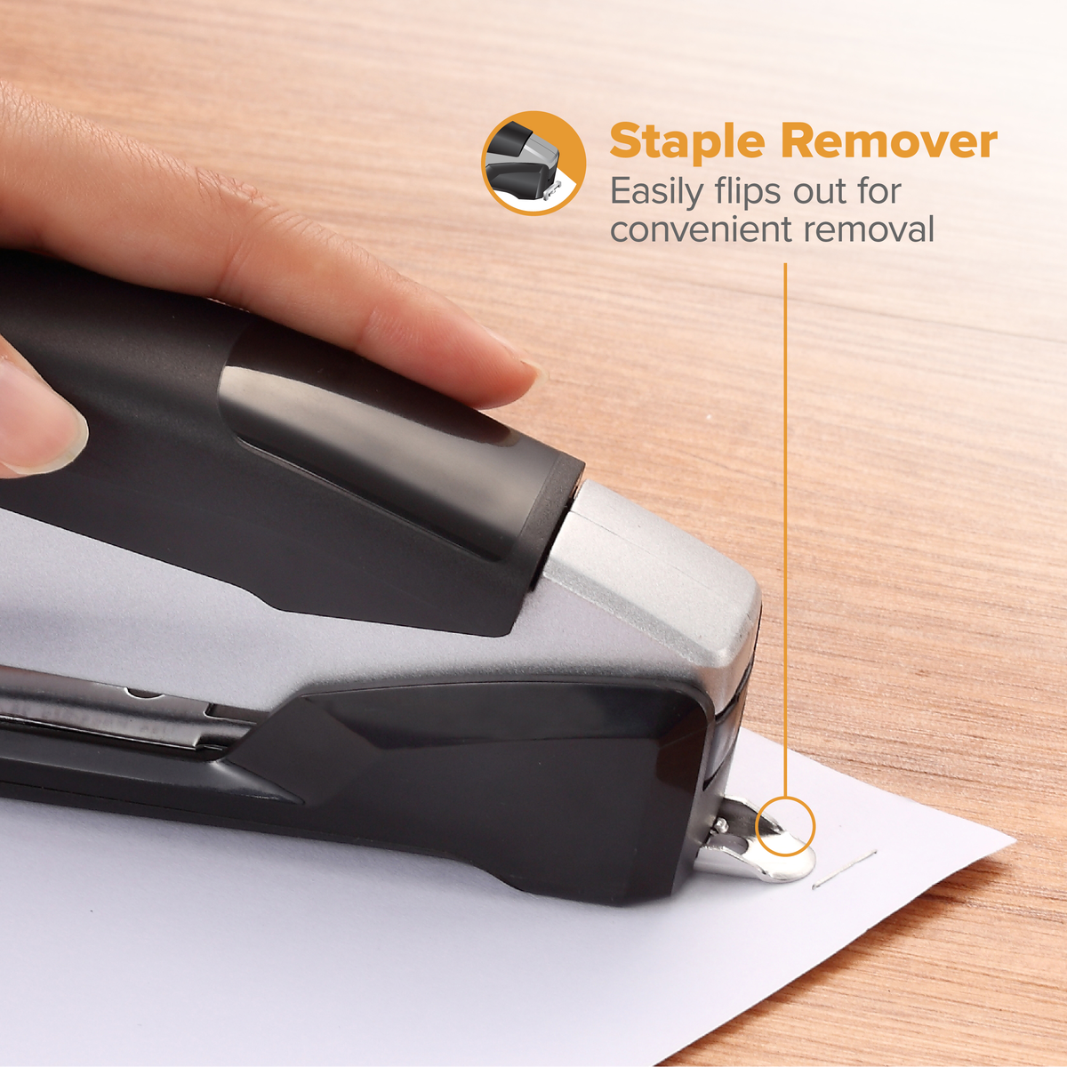 Bostitch Premium Desktop Stapler Value Pack, 28 Sheets, Black/Gray - Image 5
