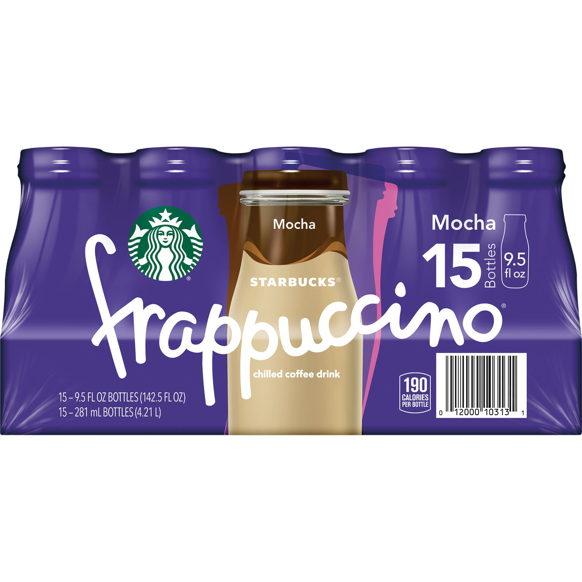 Starbucks Frappuccino Chilled Coffee Drink, Mocha, 9.5 fl oz, 15 ct - Image 2