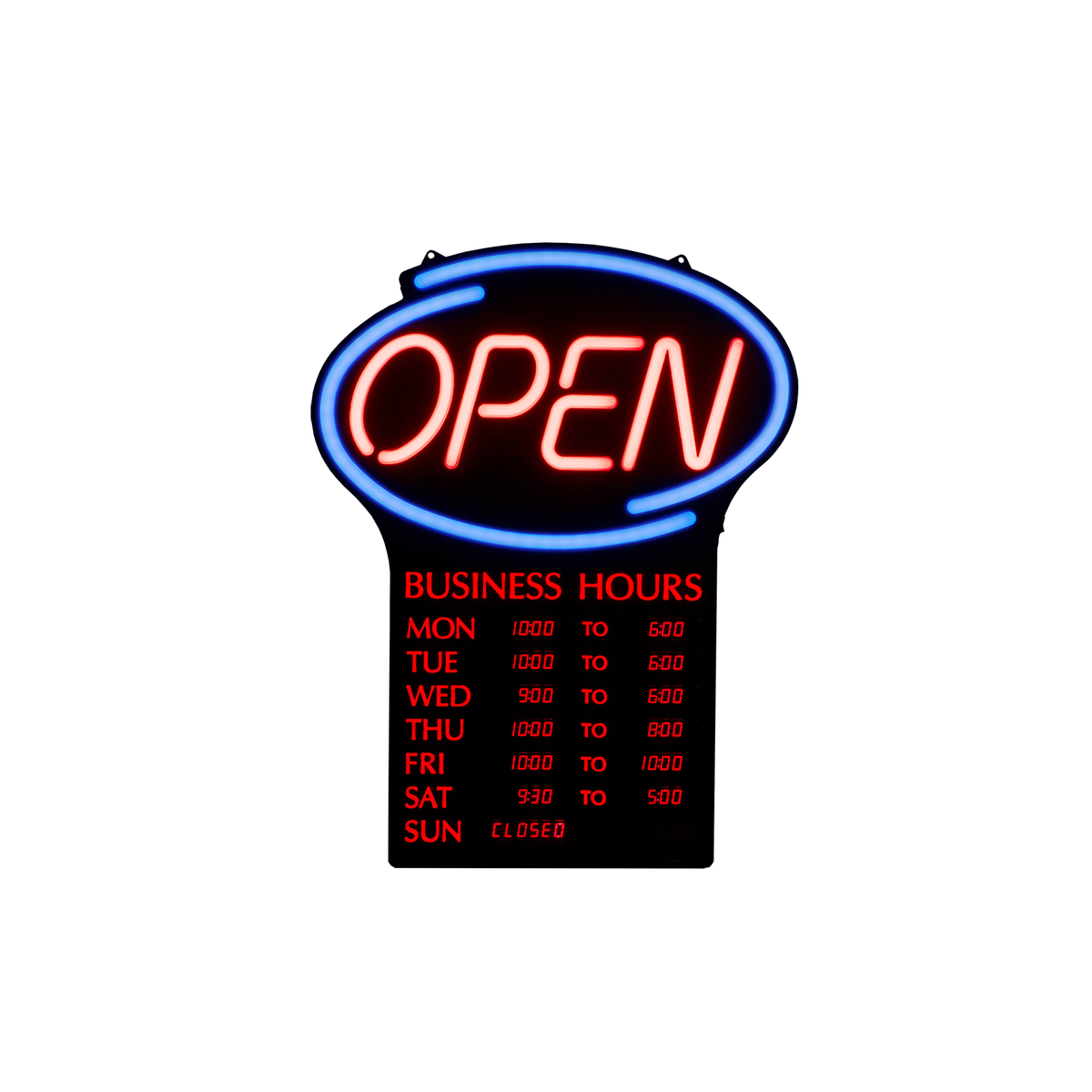 Pro-Lite LED Open Sign with Business Hours, Multicolor, 19.6"L x 25.2"H - Image 2
