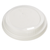 World Centric Compostable Plastic Hot Cup Lids, 12-24 oz, 200 ct