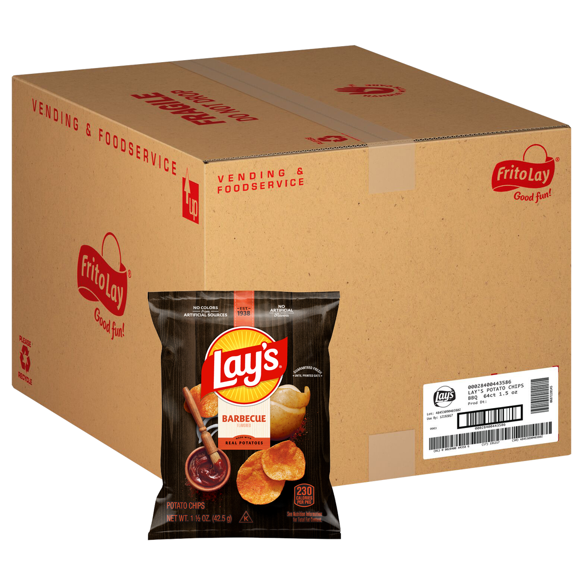 Lay's Potato Chips, KC Masterpiece Barbecue, 1 oz, 50 ct