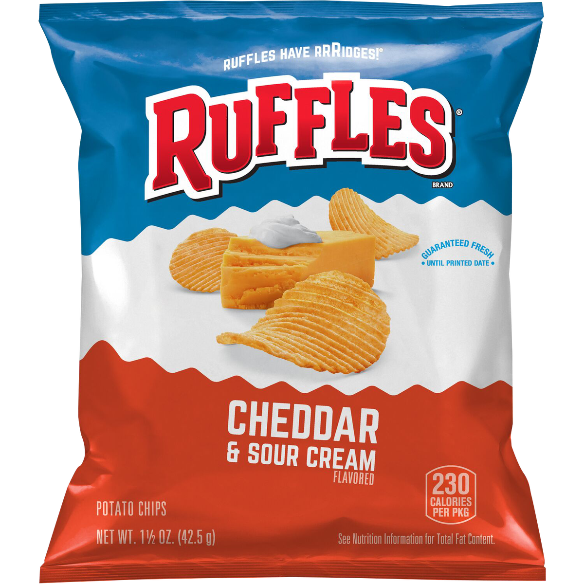 Ruffles Potato Chips, Cheddar & Sour Cream, 1.5 oz, 64 ct - Image 3
