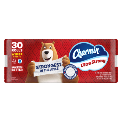 Charmin Ultra Strong Bath Tissue, Jumbo Roll, 2-Ply, 4.5" x 4", 220 Sheets, 30 ct