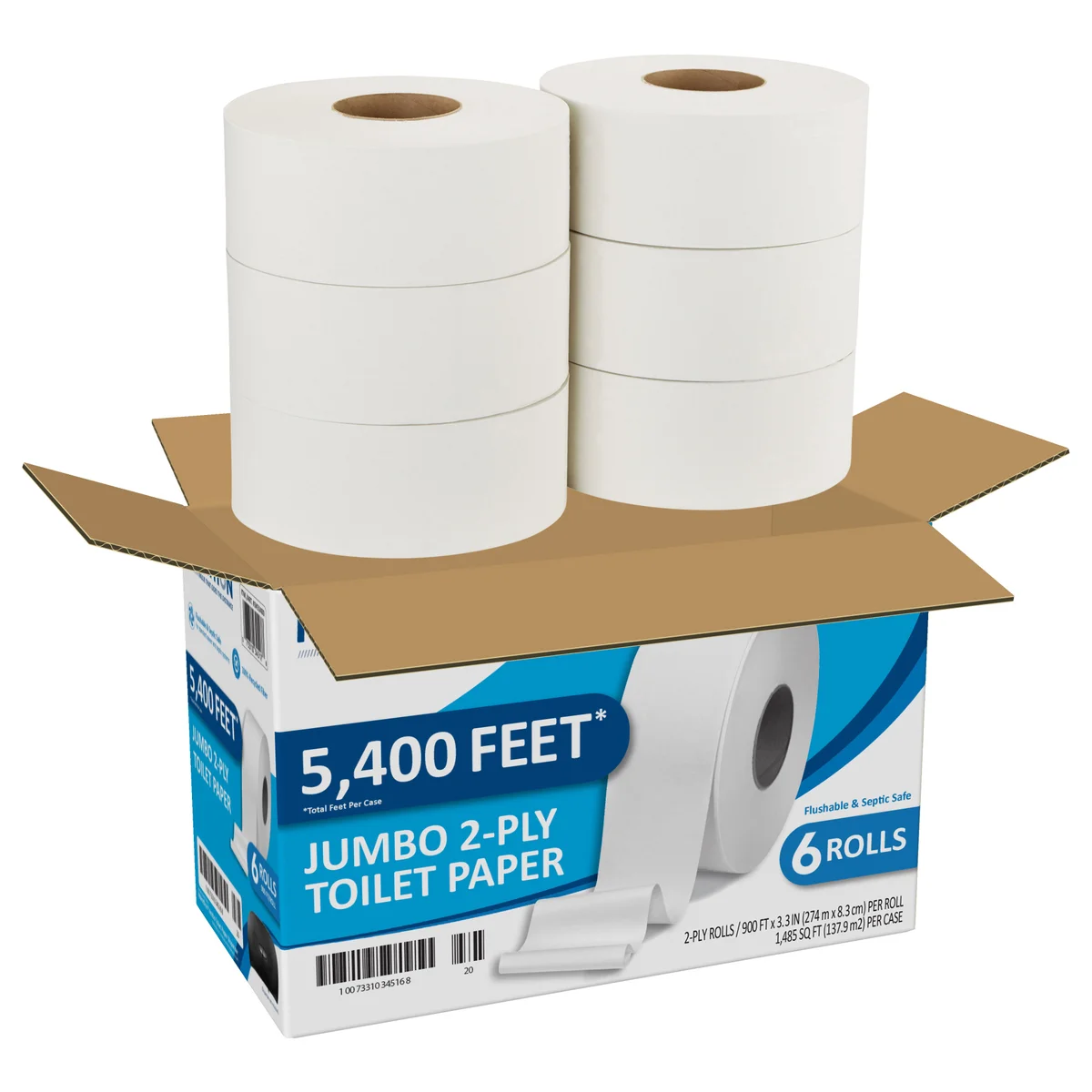 Marathon Bath Tissue, Jumbo Roll, 2-Ply, 3.3" x 900', 6 ct - Image 2
