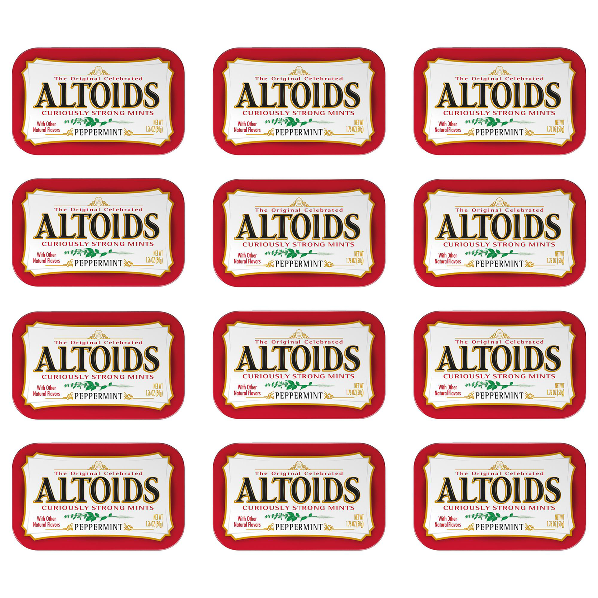 Altoids Breath Mints, Hard Peppermint Candy, 1.76 oz Tin, 12 ct - Image 3