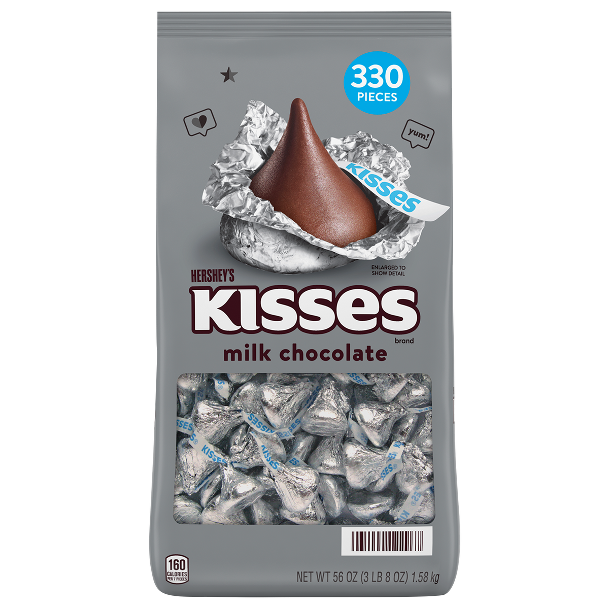 Hershey's Kisses, Milk Chocolate, 330 ct - Image 2
