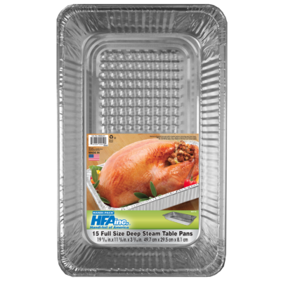 Eco-Foil Aluminum Deep Steam Table Pan, Full Size, 15 ct