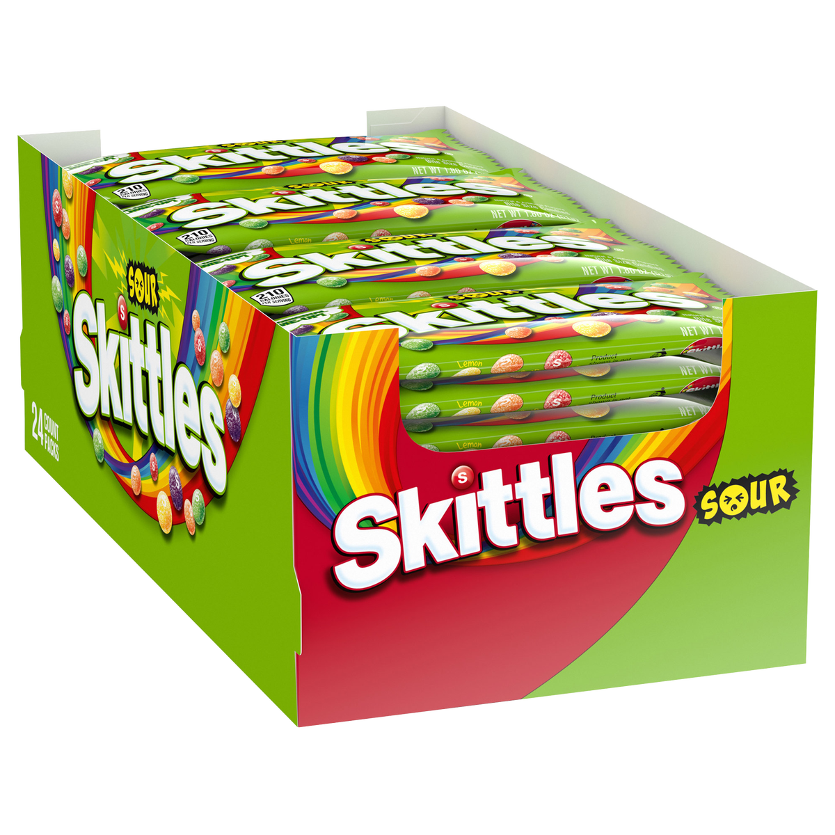 Skittles Sour Chewy Candy, 1.8 oz, 24 ct