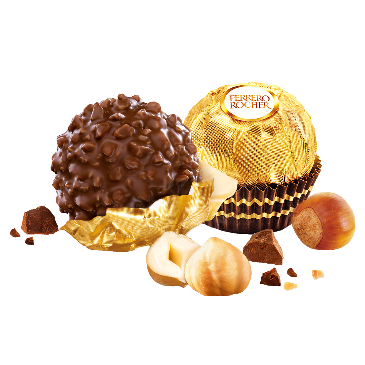 Ferrero Rocher Chocolates, Hazelnut, 1.3 oz, 12 ct - Image 2