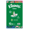 Kleenex Soothing Lotion Facial Tissue, 3-Ply, Upright Box, 85 Tissues, 12 ct