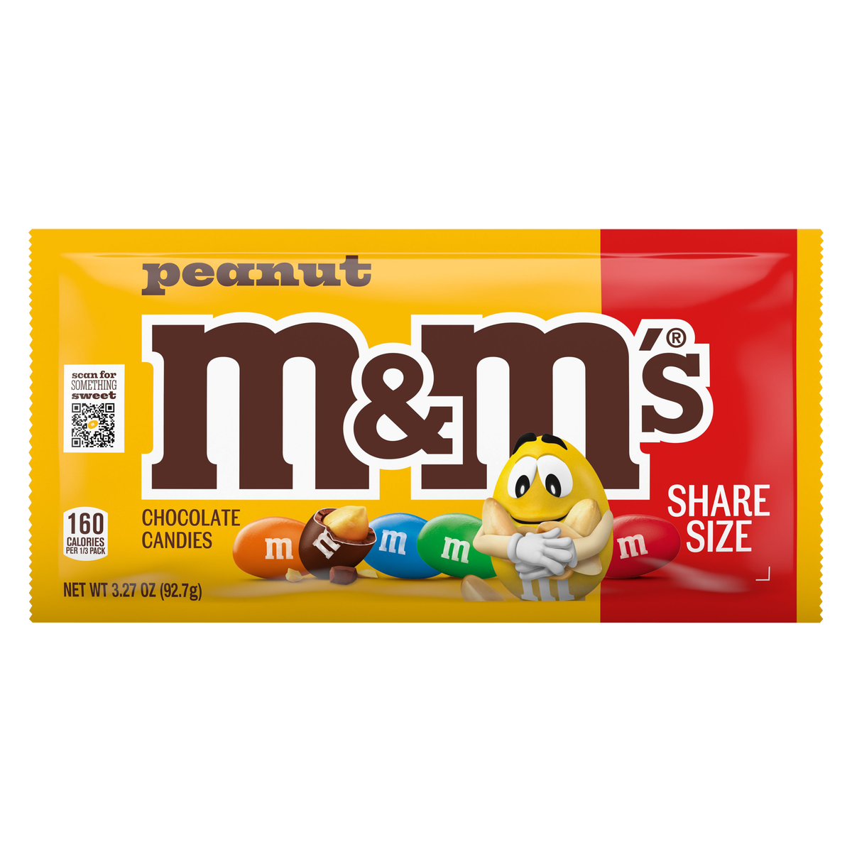 M&M'S Chocolate Candy, Peanut, Share Size, 3.27 oz, 24 ct - Image 2