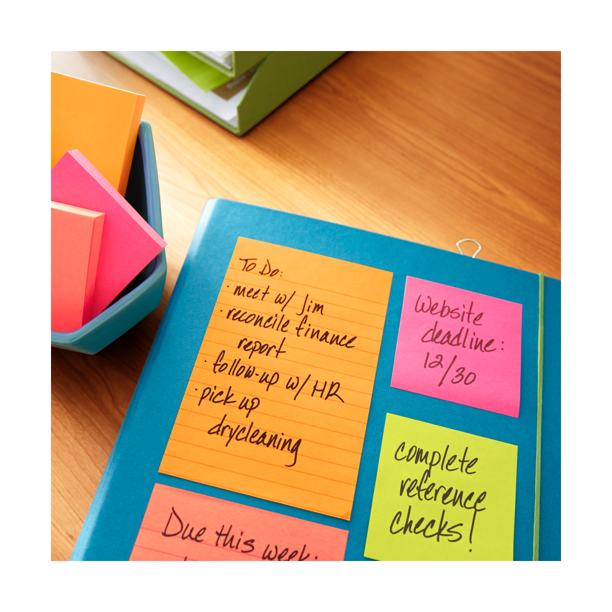 Post-it Notes, 4" x 6", Assorted Bright Colors, Lined, 100 Sheets, 5 Pads - Image 6