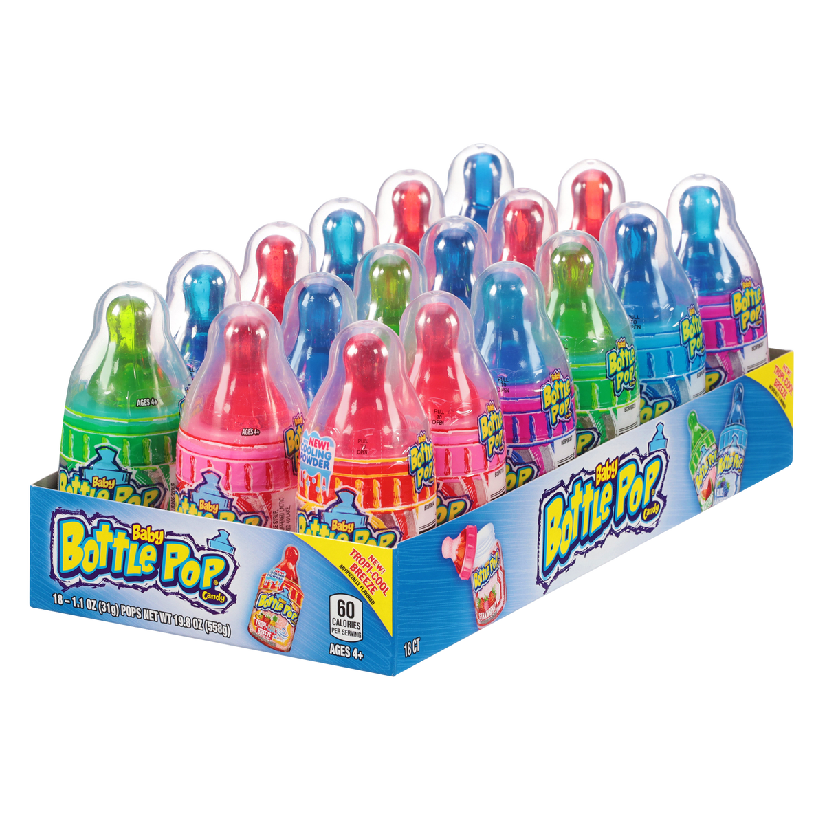 Bazooka Baby Bottle Pop Candy, Variety Pack, 1.1 oz, 18 ct