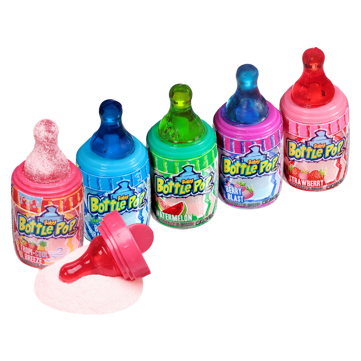 Bazooka Baby Bottle Pop Candy, Variety Pack, 1.1 oz, 18 ct - Image 2