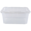 Greenmade Storage Bin with Lid, 27 Gallon, Clear