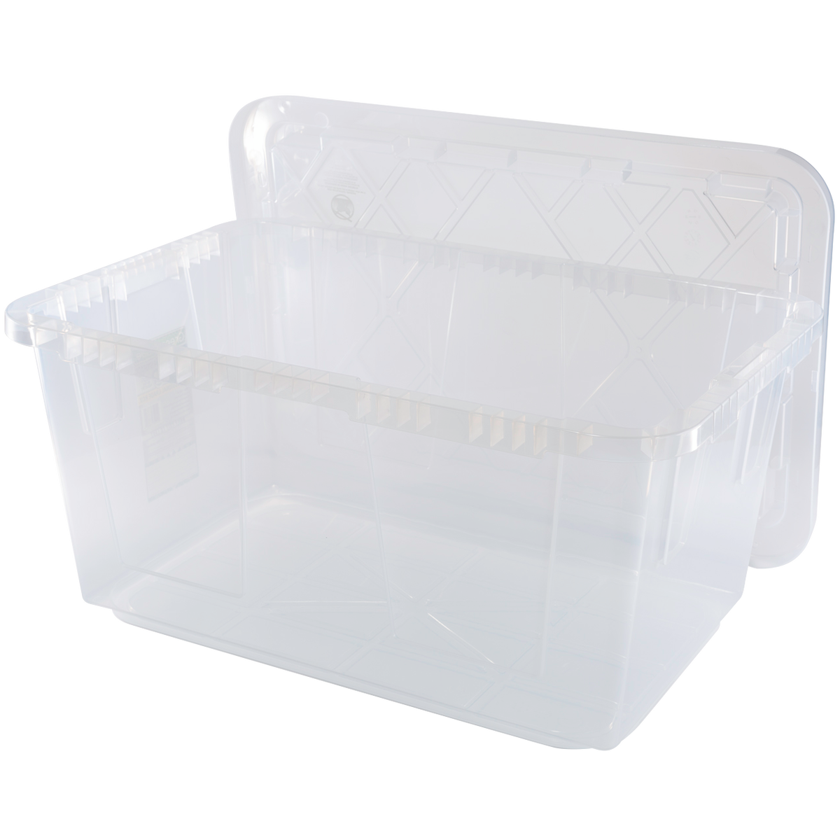 Greenmade Storage Bin with Lid, 27 Gallon, Clear - Image 2