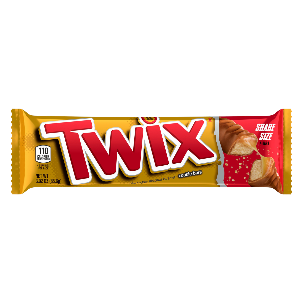 Twix Chocolate & Caramel Cookie Candy Bar, Share Size, 3.02 oz, 24 ct - Image 2