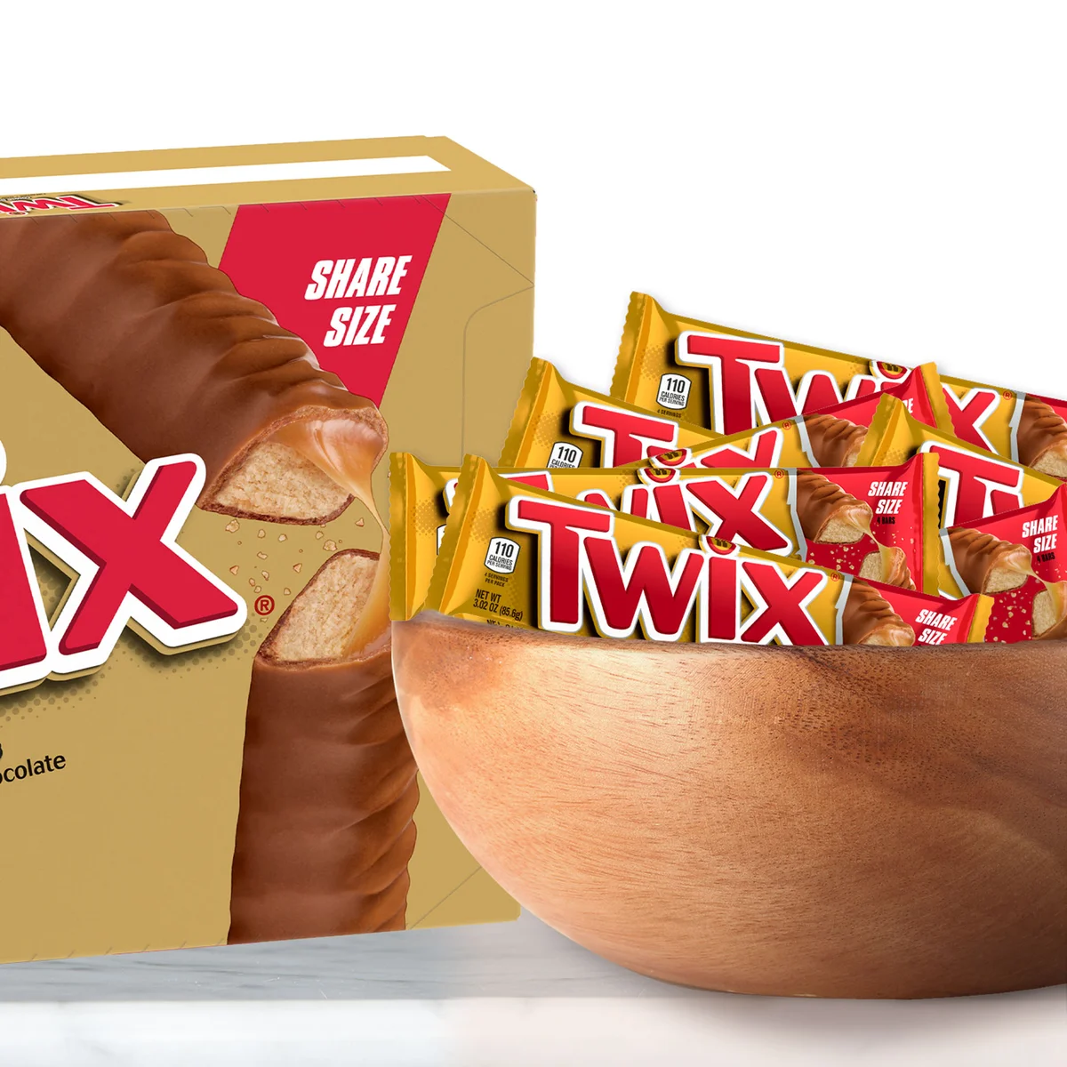 Twix Chocolate & Caramel Cookie Candy Bar, Share Size, 3.02 oz, 24 ct - Image 5